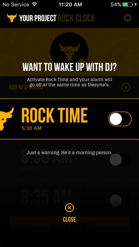 the rock clock app download.